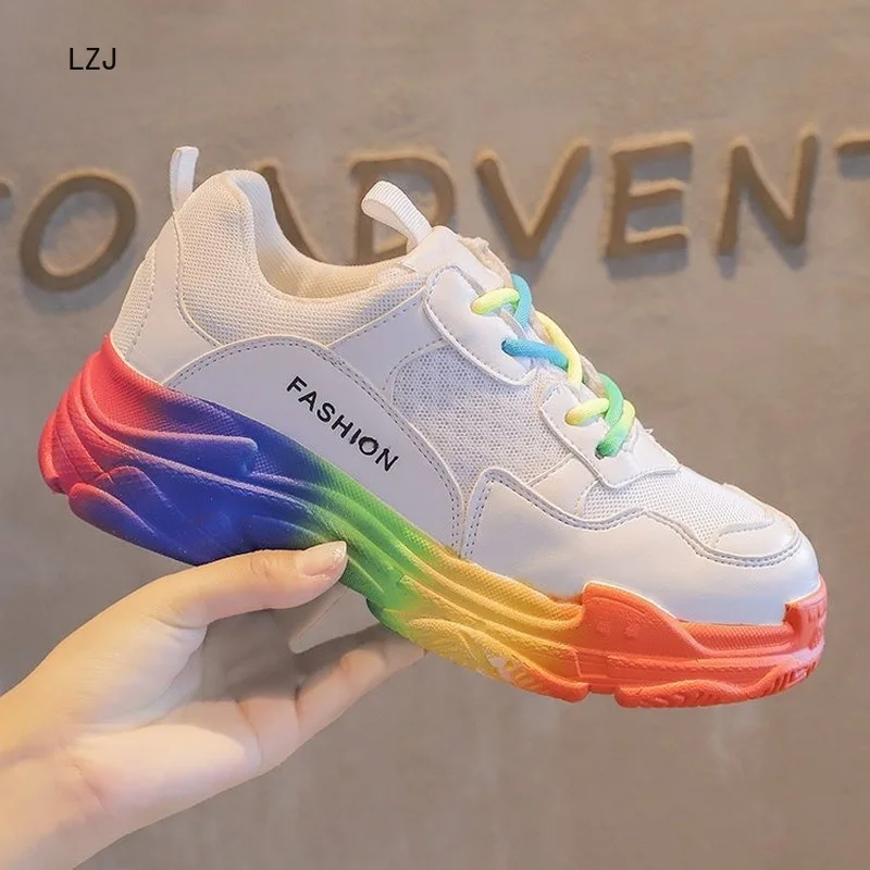 LZJ 2019 Новинка Модные женские ботинки свободного покроя Женские кроссовки