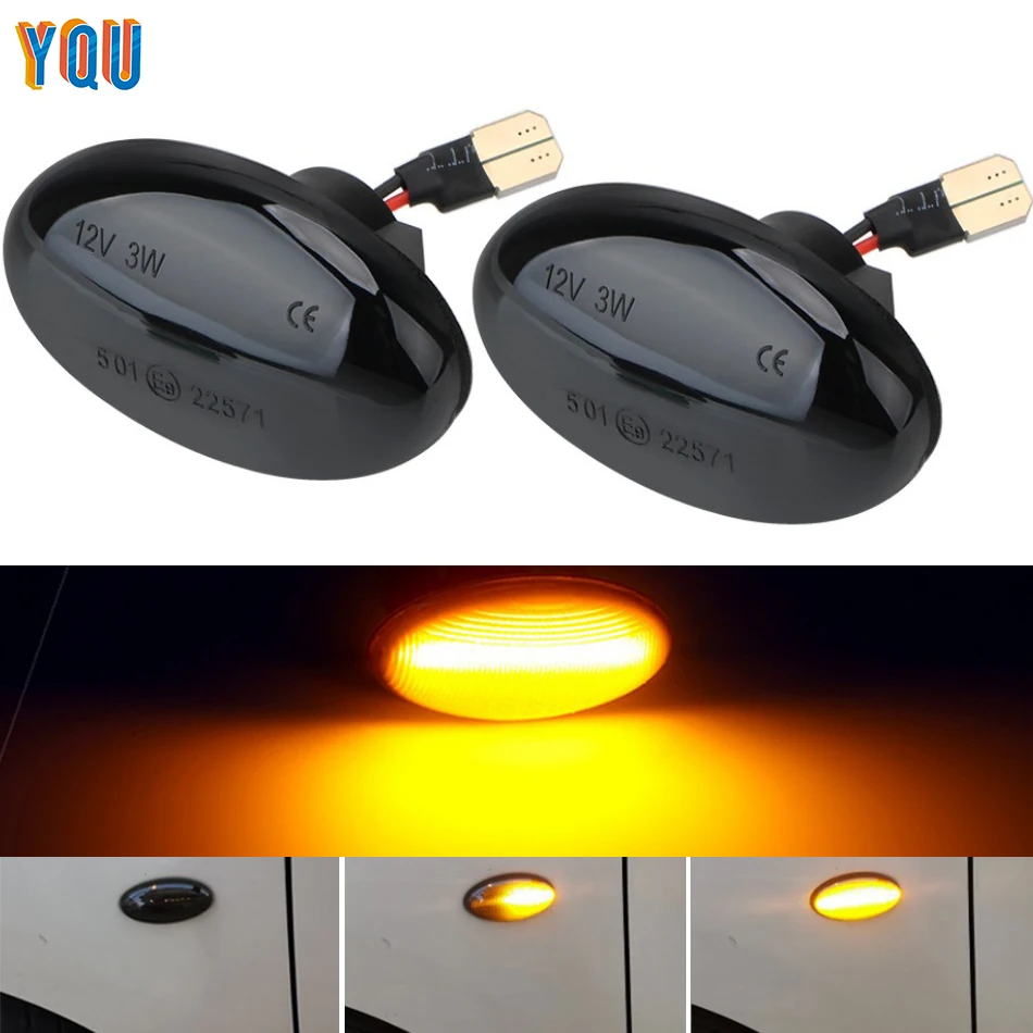 

Dynamic LED Side Maker Light For Mercedes Benz AMG W168 Vito W639 W447 415 Smart 450 452 Turn Signal Auto Car Luces Para Coche