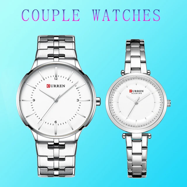 8321-silver Curren парные часы для мужчин и женщин для влюбленных золотые часы из нержавеющей стали минималистичные часы для мужчин водонепроницаемые часы Relogio Masculino - Цвет: 8321-silver