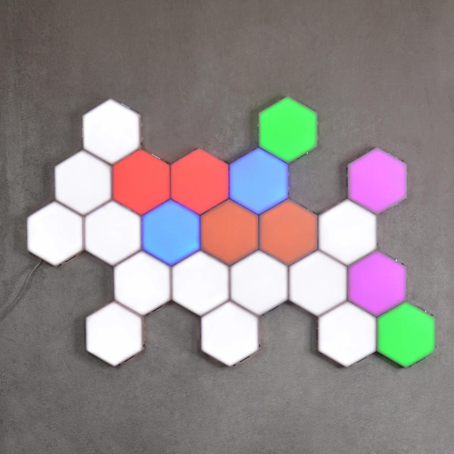 16 шт. DIY Quantum Light сенсорная Ночная лампа модульная шестиугольная светодиодная