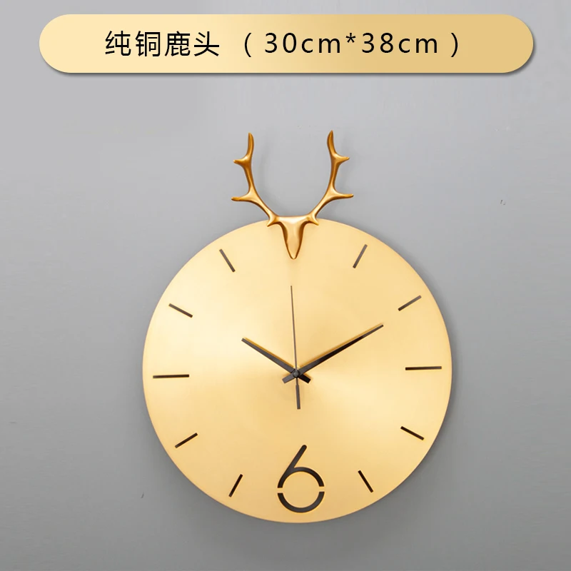 Металлическая декорация настенные часы северных оленей головы 3d Гостиная