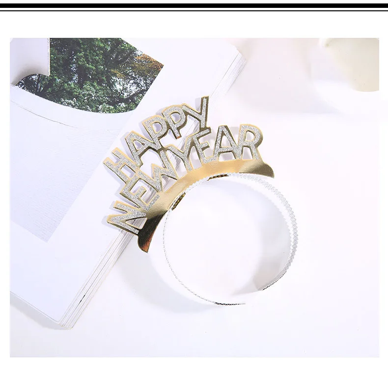 Новогодние вечерние товары 2020 бумажная повязка на голову аксессуары для волос