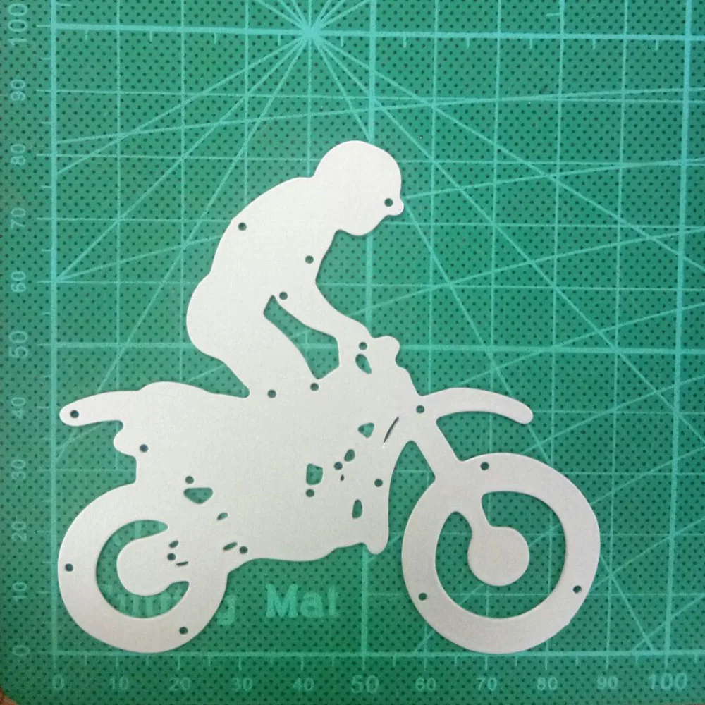

90*90mm Riding a motorcycle Craft Metal Cutting Die Cuts Decoration Scrapbook Album Paper Card Craft Embossing Die Cuts