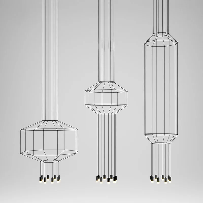 Modern Line Art Pendant Lights Led String Lamp DIY Geometric Hanging for Living Room Home Decor Lighting Fixture Luminaire | Лампы и