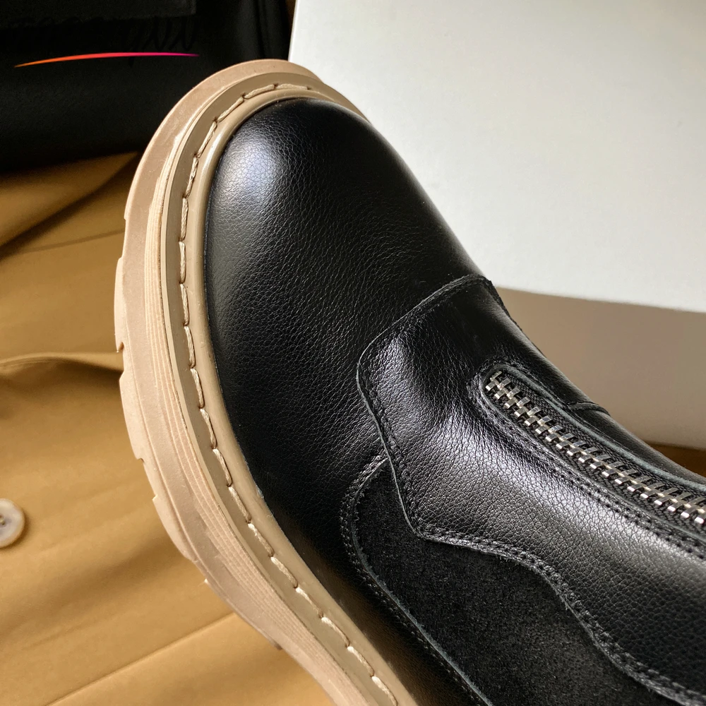 Ботинки женские зимние из натуральной кожи на платформе со шнуровкой 2022 | Обувь