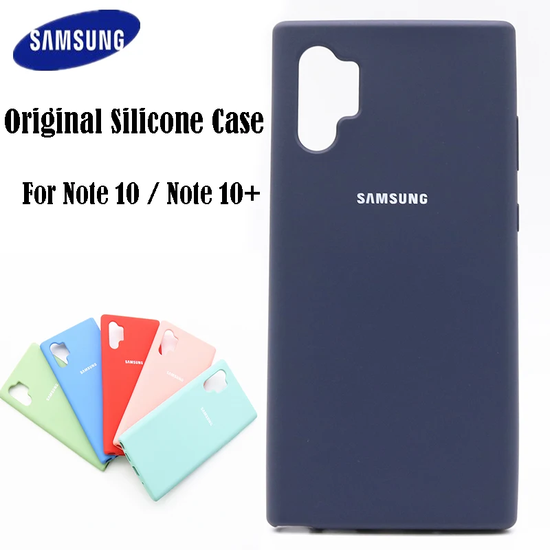 100% оригинал Samsung Galaxy Note10 plus жидкий силиконовый чехол шелковистая мягкая