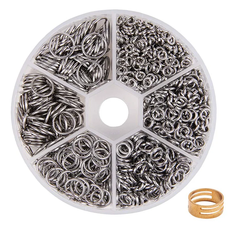 4 10 мм Смешанные спецификации нержавеющая сталь одно кольцо бижутерия ручной