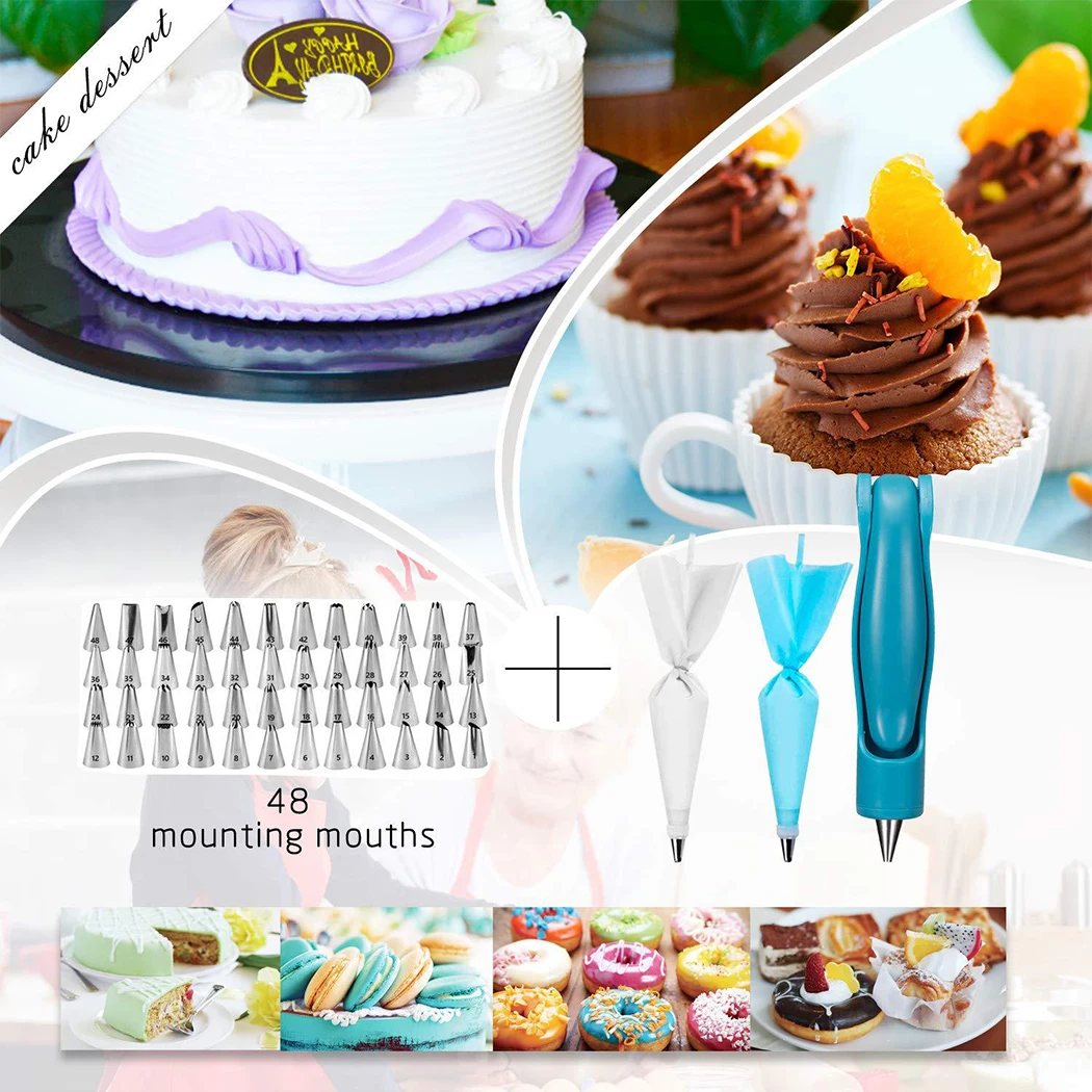 

Hot Selling Cake Decorating Supplies Plastic 124PCS Fashion Creativity Stainless Steel Baking Tool Pastry Tool Bakeware