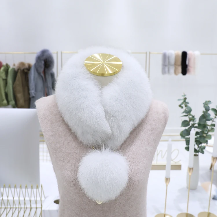 Новинка 2020 шарф из лисьего меха женский воротник роскошный натурального 7 цветов