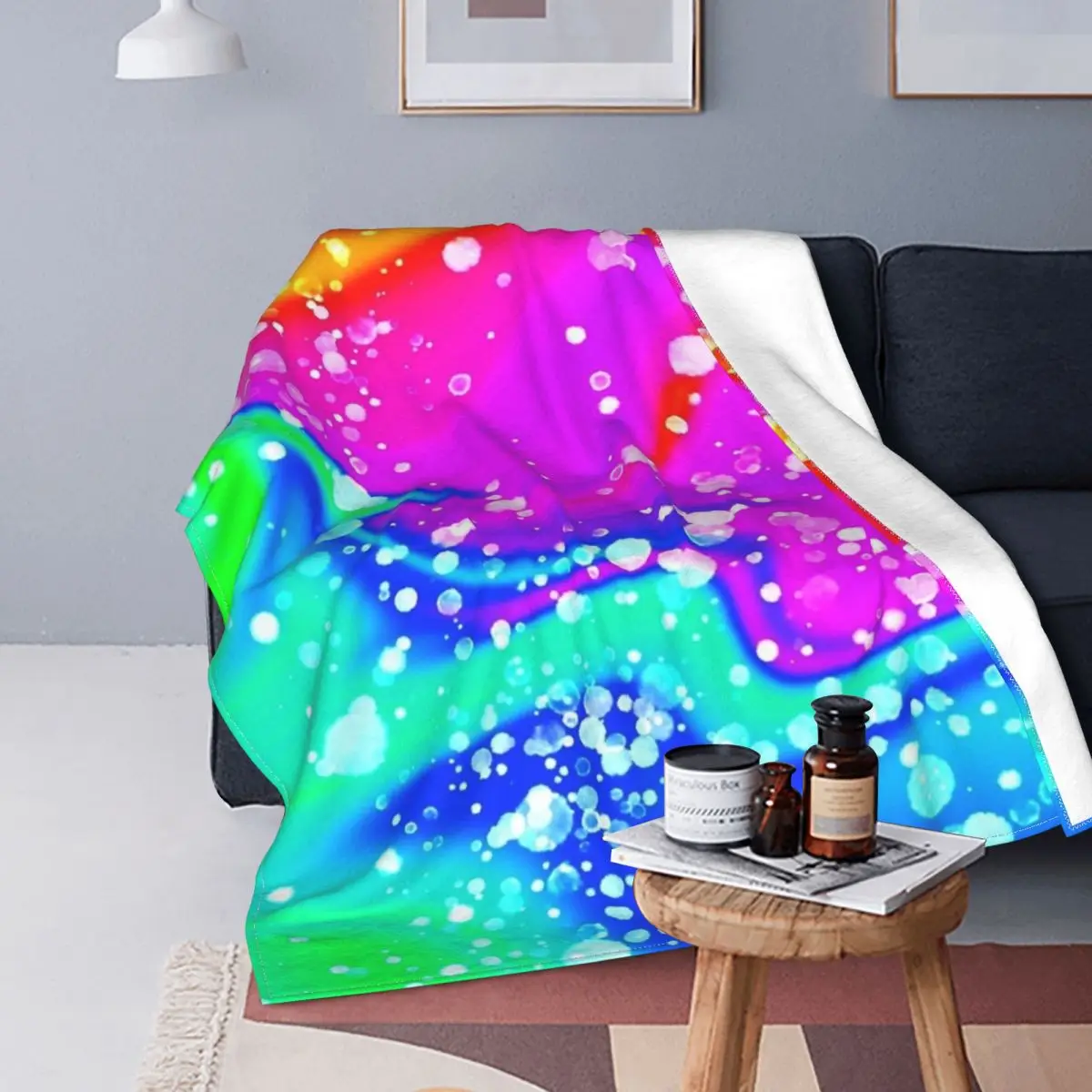 

Trippy-Manta с изображением цветов, для cama colcha, alfombra a cuadros, manta double, colcha, 220x240