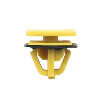 auto yellow plastic clip retainer door sill strip trim panel retaining clip fastener with black gasket for hyundai