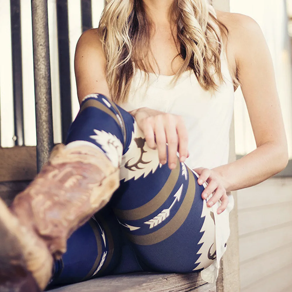 Женские обтягивающие эластичные штаны леггинсы Лидер продаж женские с принтом