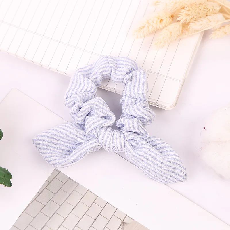 

1PC New Fashion Women Summer Stripe Hairbands Scrunchie Hair Rope Tie Ribbons Ponytail Maker Braider Headbands Accessories