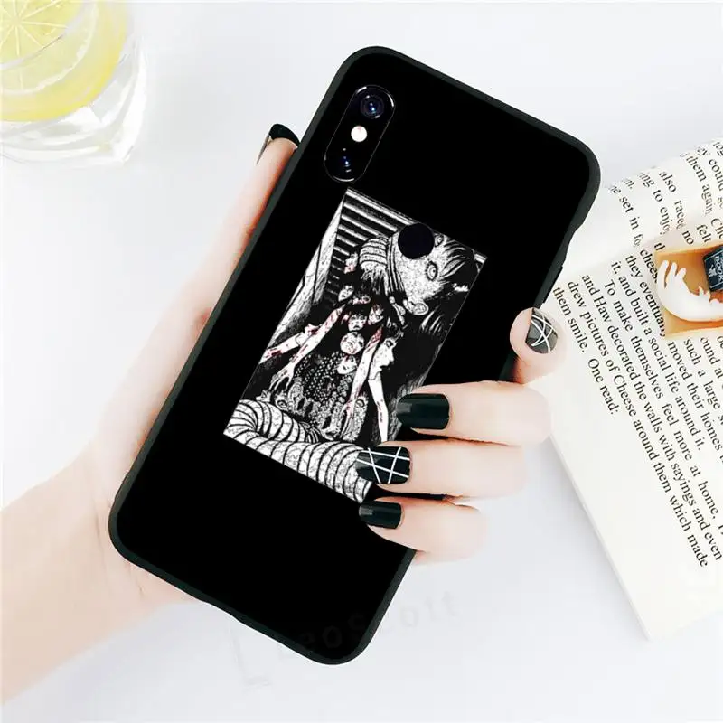 

Japanese horror comic Phone Case black For Xiaomi Redmi mi note 7 8t 9 9t 9s 8 10 10t 11 pro lite K20 max 3