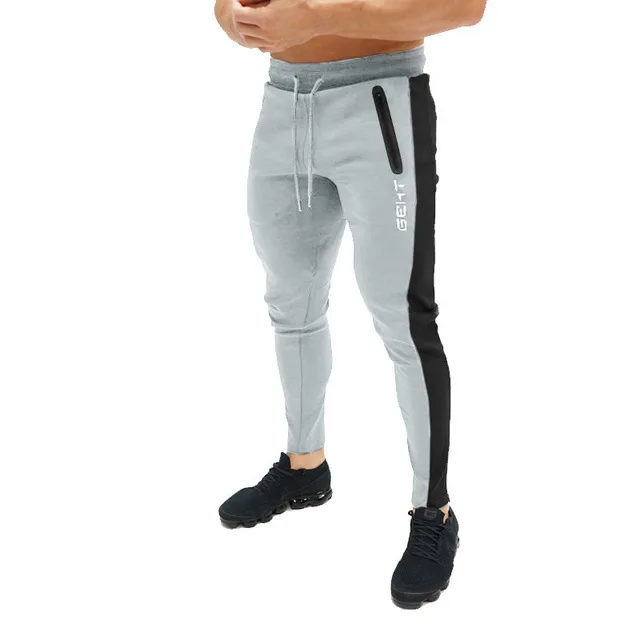 Мужские спортивные штаны для бега, одноцветные штаны для футбола, тренировочные спортивные штаны, эластичные мужские брюки для бега, бодибилдинга - Цвет: Pants 15