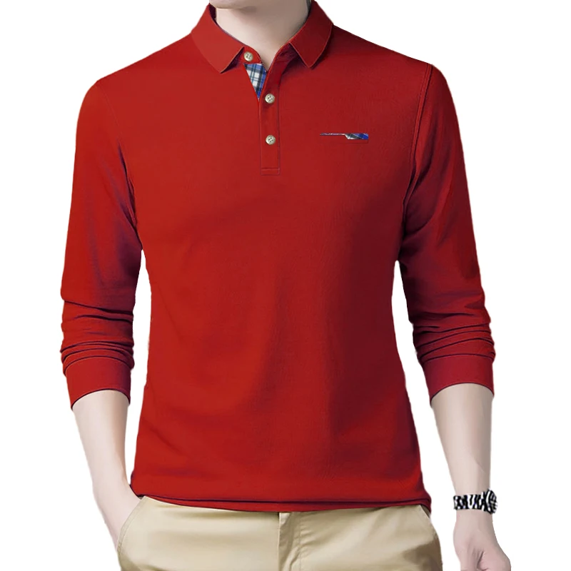 

SHABIQI Classic Brand Men shirt Men Polo Shirt Men Long sleeve Polos Shirt T Designer Polo Shirt Plus Size 6XL 7XL 8XL 9XL 10XL
