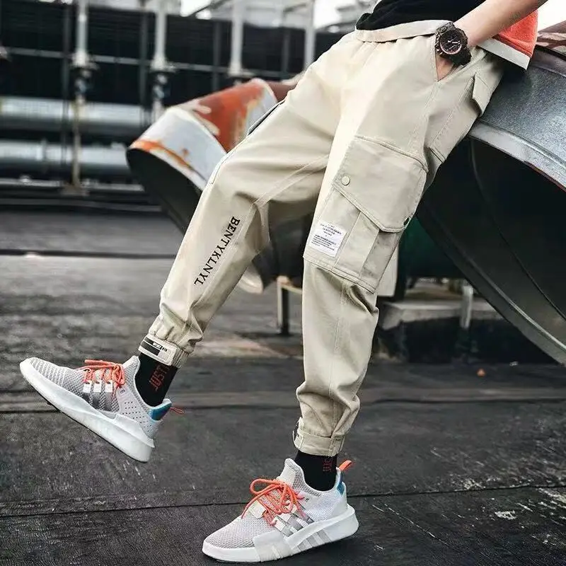 

Men Fashion Sporty Pants For Hiphop Causal Runnings Pants High Street Jogger Pants New Pocket Trousers