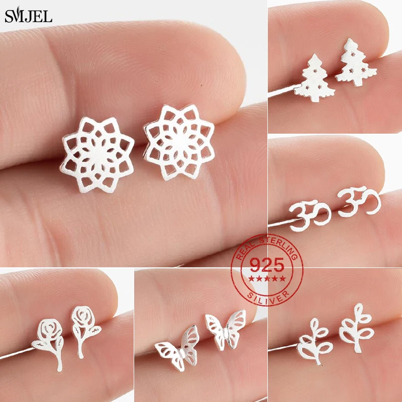 

Серьги-гвоздики женские из серебра 925 пробы с цветком мандалы