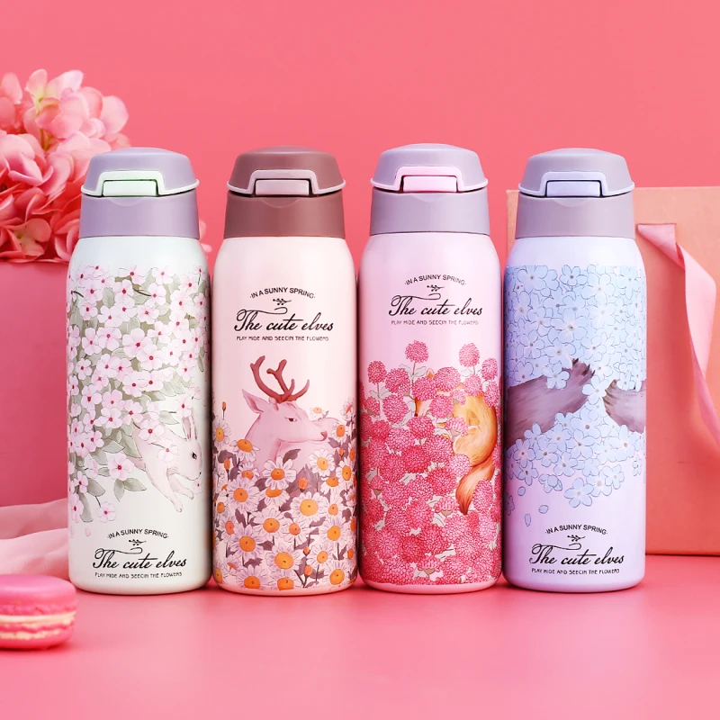 

YMEEI 350ML Stainless Steel Thermos Cups Insulated Tumbler Bottle Vacuum Flask Thermos Water Bottle Tea Mug Climping Drinkware