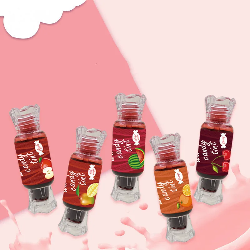 Стойкий блеск для губ 5 цветов водостойкий яркий окрашенный тинт милая жидкая