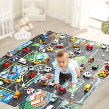 Baby Play Mat Road Map Kids Large City Traffic toy Car Park Mat baby Crawling Rug Playmat for Children Playing Mat Xmas Gifts