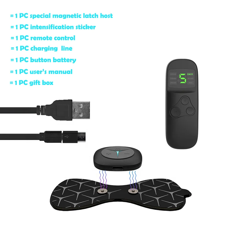 Black Remote Suit YOUKE Usb Перезаряжаемый низкочастотный тонизирующий пояс Abs Ems тренер кровообращение Ab Тонер Массажер для мышечного стимулятора - Цвет: Black Remote Suit