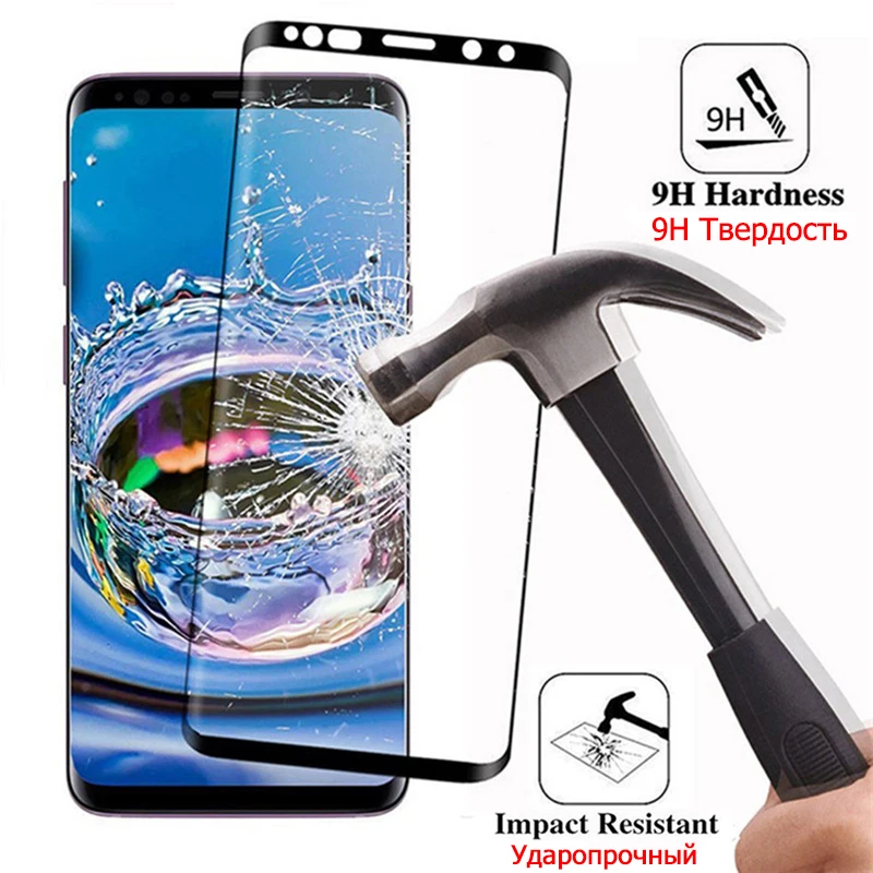 9000d full curved tempered glass for samsung galaxy s8 s9 plus note 9 8 screen protector for samsung s6 s7 edge protective film free global shipping