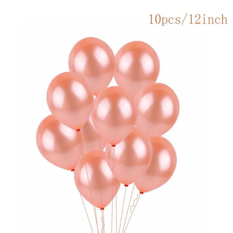 Близнецы розовое золото 1 й День рождения фольги шары из латекса шарики для