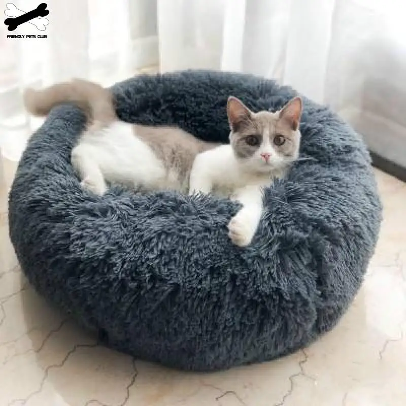 Кровать для питомца собаки Удобная пончик Cuddler круглая собачья Конура ультра мягкая моющаяся подушка для собаки и кошки зимний теплый диван Горячая sell2810