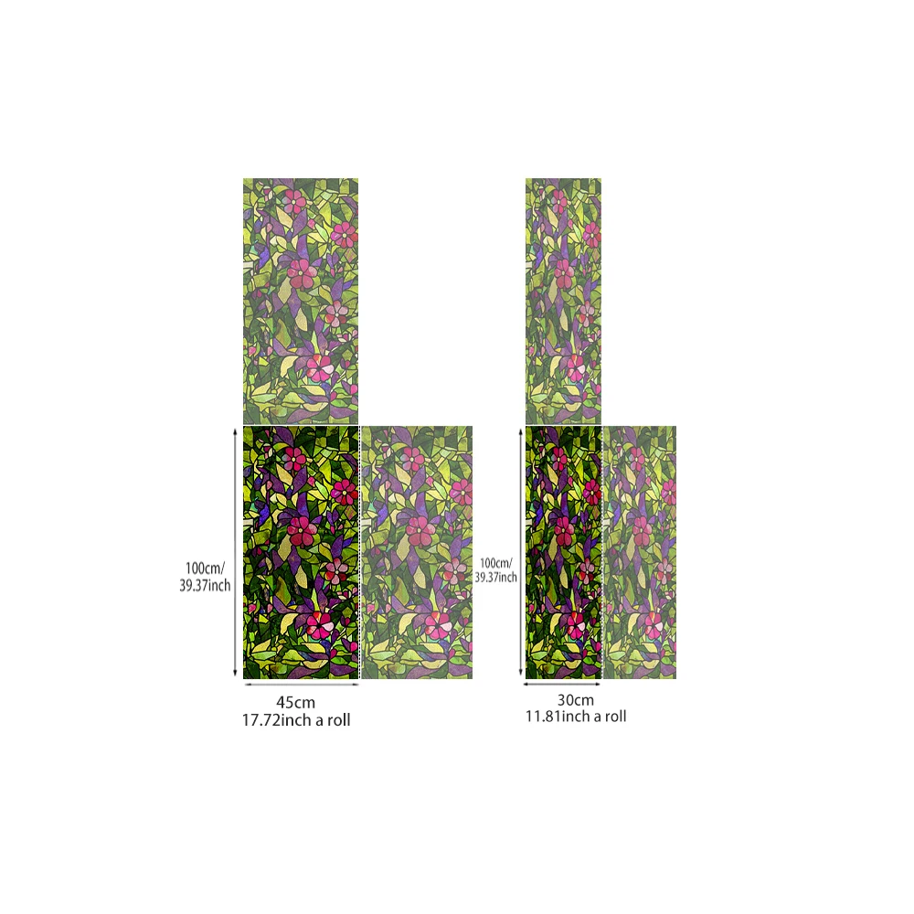

Funlife 30/45cm Star Magnolia Forsted Glass Window Film Static Cling Heat-Control Self-Adhesive Home Decor Glass Membrane Film
