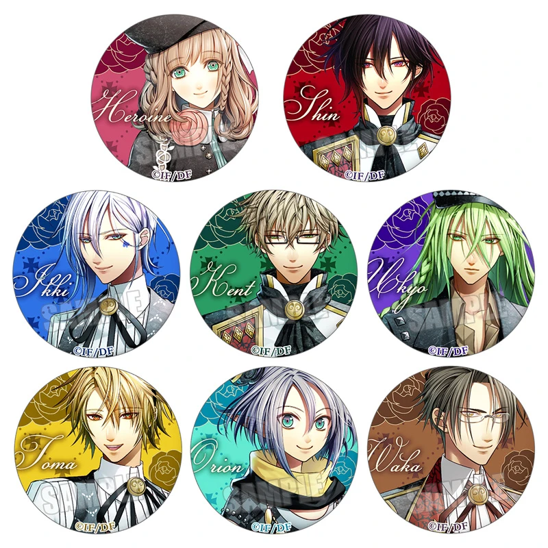 Anime Badge AMNESIA Ukyou Shin Touma Pin Brooch Button