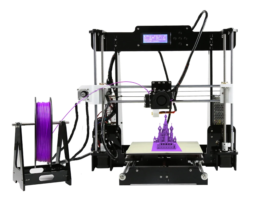 Anet A8 Plus дешевый 3d принтер высокой точности 0 4 мм сопло Prusa I3 FDM Набор DIY с нитью