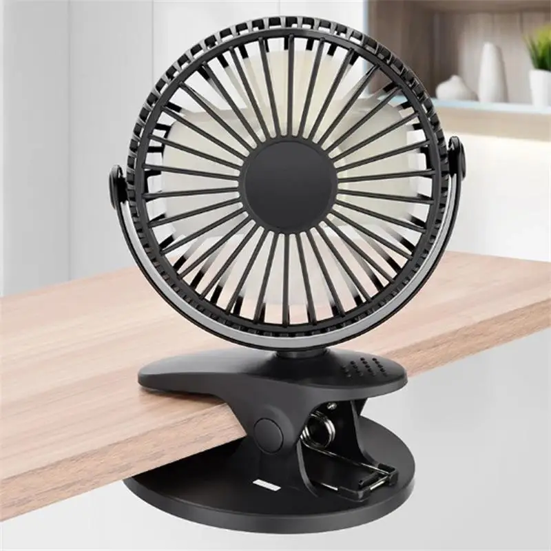 

YenvK Portable Multifunction Clip Fan USB Rechargeable 360degree Rotating Ventilator With Air Cooler Fan