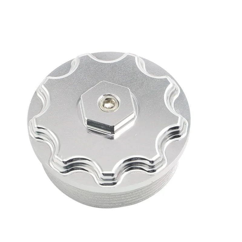 silver cover Для 2003-2007 Ford Powerstroke Дизель 6.0L топливного газа крышки бака масляный топливный фильтр крышка с портом давления E F серии 2006 2005 2004 - Цвет: silver cover