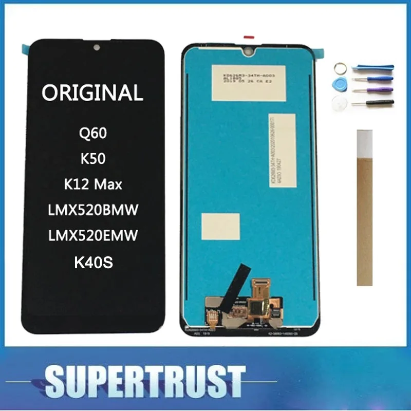 Оригинальное качество для LG Q60 K50 K12 Max LMX520BMW LMX520EMW Prime K40S K50S жк-дисплей + сенсорный
