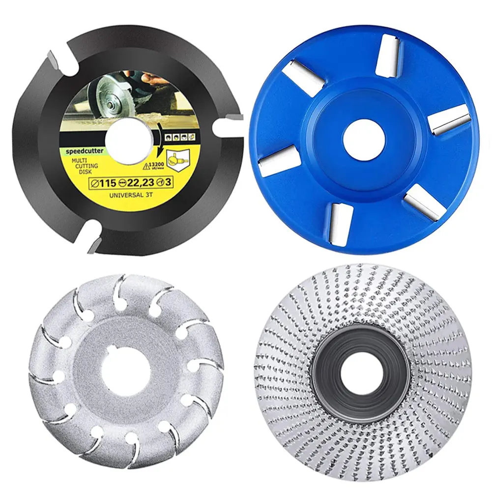 

Wood Angle Grinding Wheel Angle Grinder Accessories Set with Black Double Chain Disc Wood Grinding Wheel for Wood Cutting 4PCS