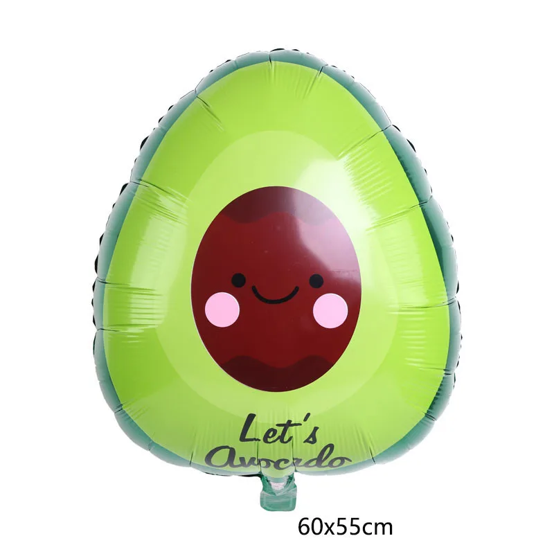 Воздушные шары из алюминиевой фольги в форме зеленого авокадо круглые для