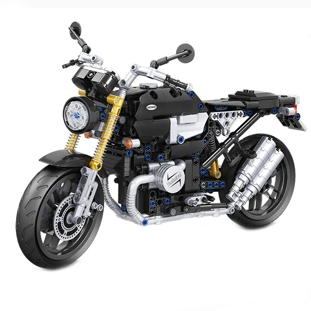 

Winner 7052 MOC 621PCS static retro motorcycle model assembled building block Bricks DIY Toys For Children Birthday Gift