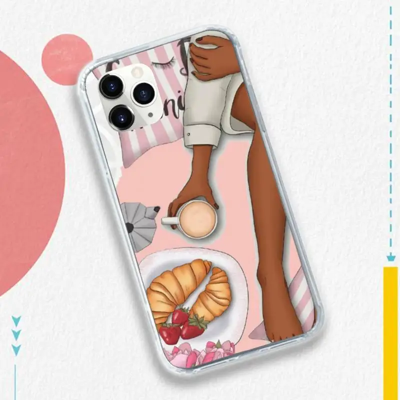 

Girl Boss Pink Women Cartoon Phone Case for iPhone 11 12 pro XS MAX 8 7 6 6S Plus X 5S SE 2020 XR