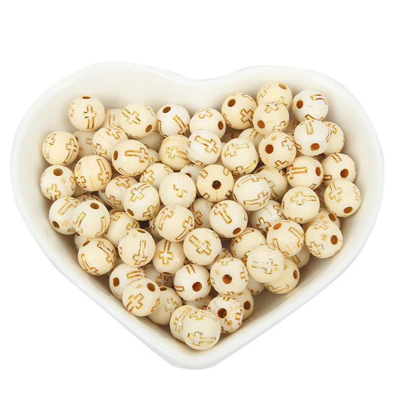 50 шт смешанные цвета бежевого с перекрестными ремешками золотого акриловые