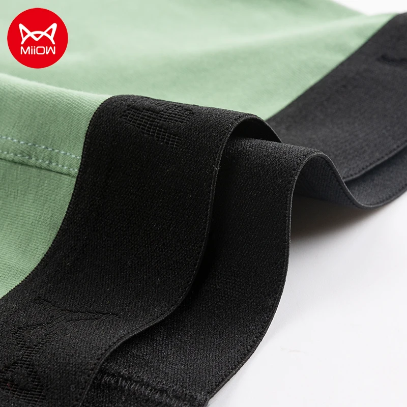 MiiOW Men's Cotton Panties 3PCS Regenerated Cellulose Fiber Moisture Absorbent Soft Elastic Men Panties Factory Direct