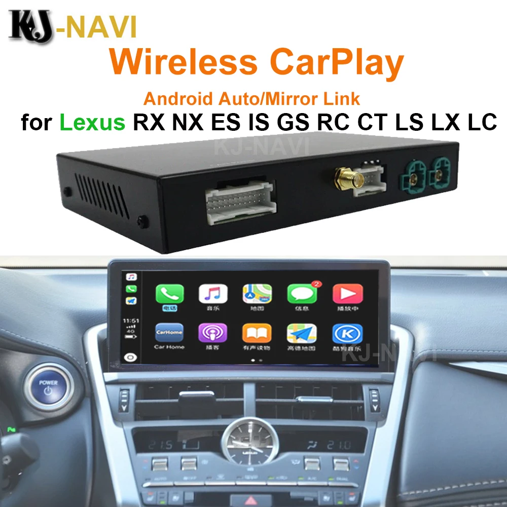 

Wireless CarPlay for Lexus GS RC CT LS NX RX IS ES LX LC UX 2014-2019, with Android Mirror Link AirPlay Car Play Functions