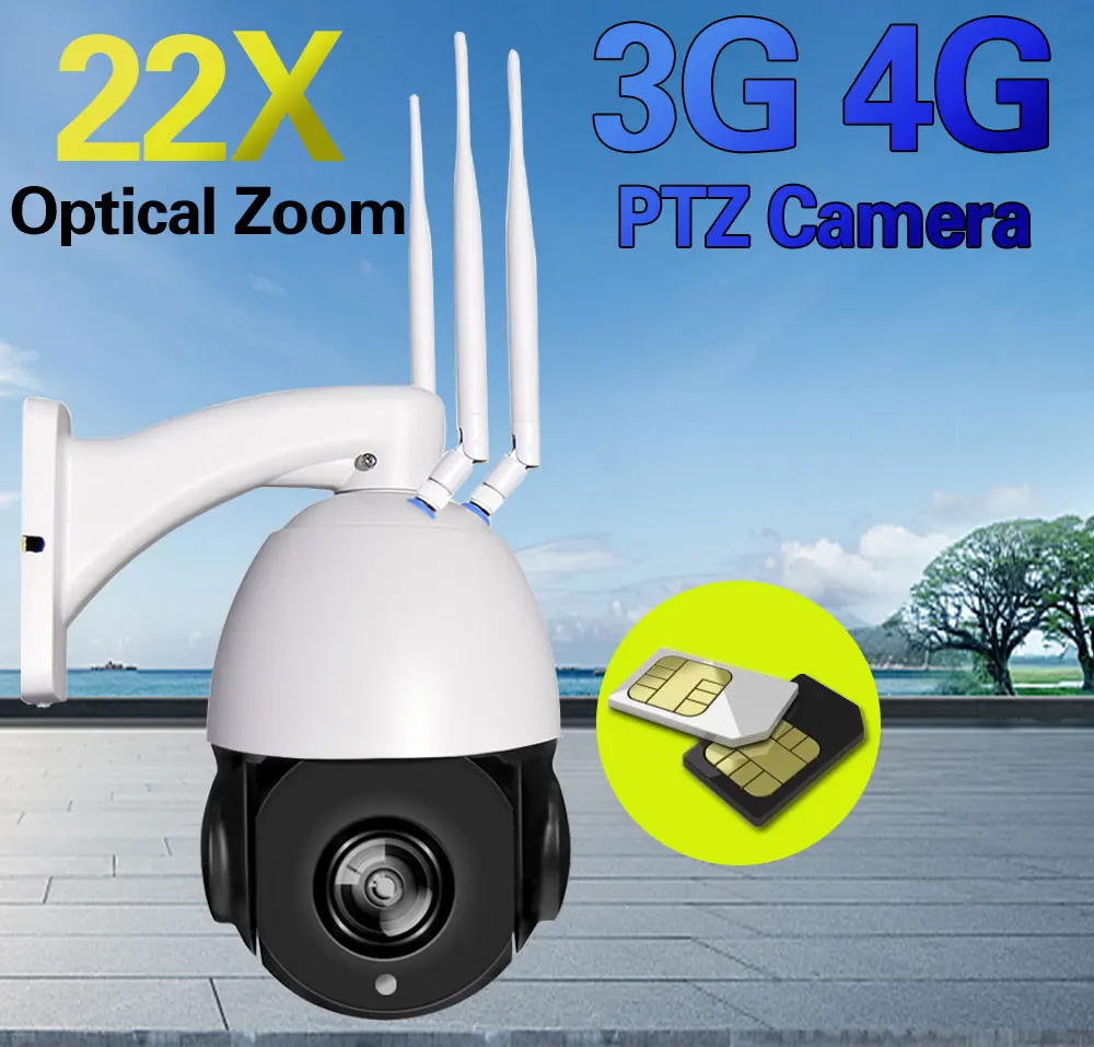 Камера безопасности наружная беспроводная 1080P wifi IP CCTV PTZ скоростная купольная камера 3g 4G ip-камера 22X оптический зум sim-карта памяти SD Cam