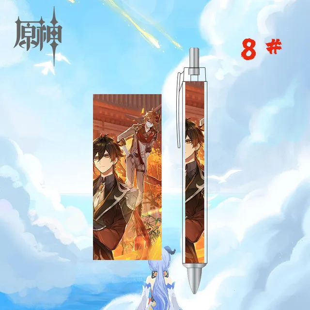 Студенческая Милая игра Genshin ударная шариковая ручка масляная авторучка