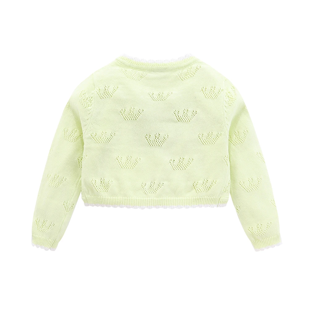 Детский трикотажный кардиган с длинным рукавом принтом | Детская одежда и обувь