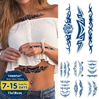 Водостойкая Временная тату-наклейка с чернилами Juice, водостойкая тату для рук с изображением Русалочки маори, тату для рук, поддельный дельфин, тигр, Татто для женщин