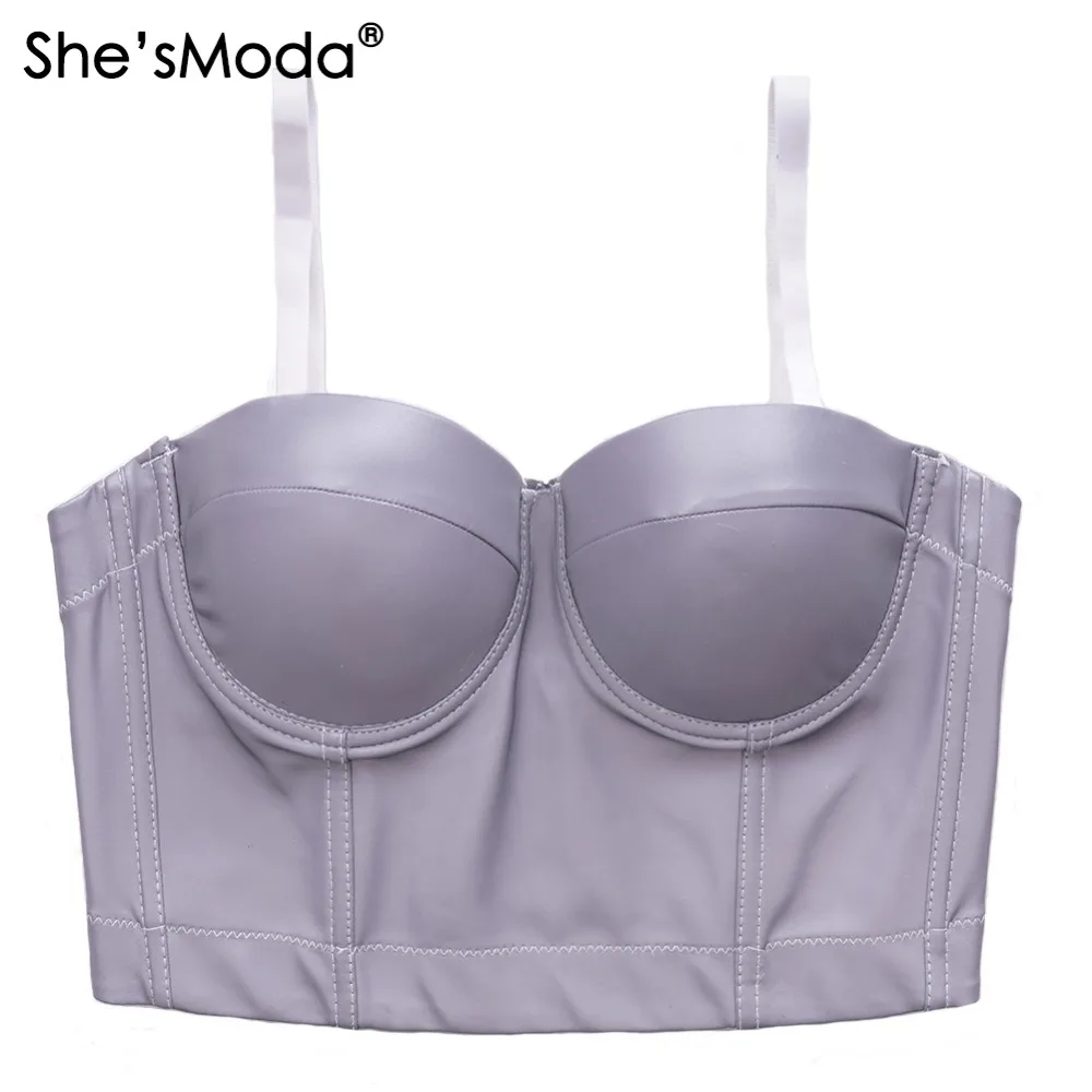 She'sModa флуоресцентный бюстгальтер для женщин бюстье бюстгальтер для ночного клуба вечерние обрезанный Топ Плюс Размер