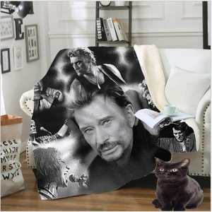 LIASOSO аниме белая накидка для путешествий, молодежное постельное белье с узором, с набивным рисунком Джонни Холлидей, Детское покрывало, дорожное одеяло квилт для софы