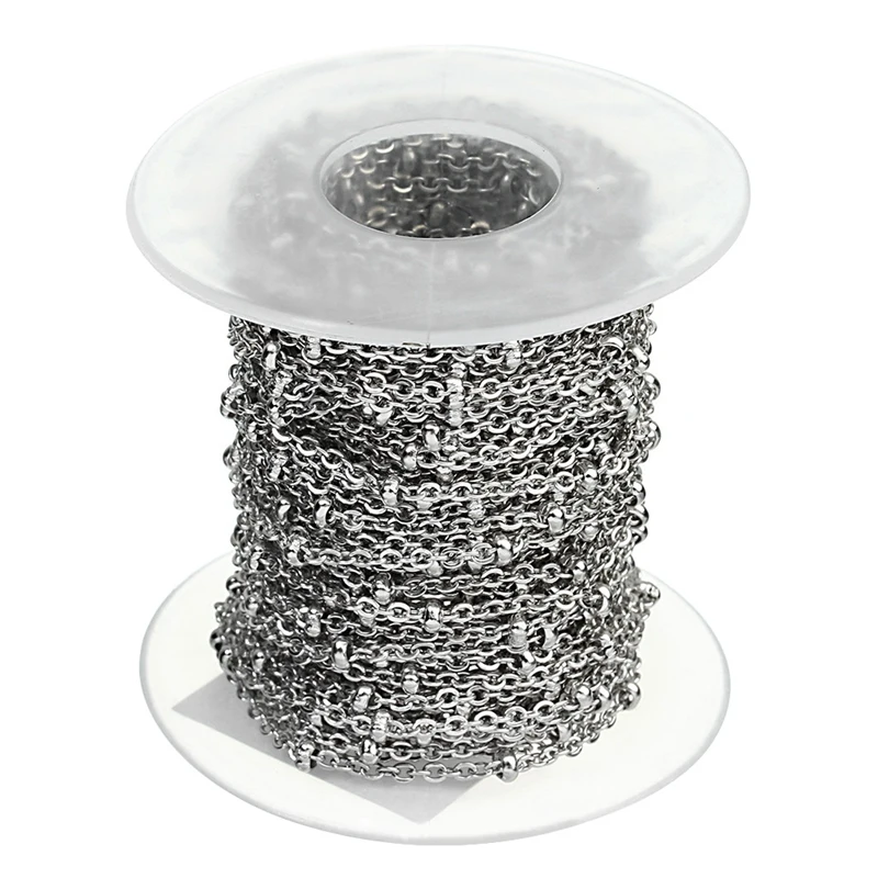 

9 M/Rol Stainless Steel DIY Chain Beaded Chain for Jewelry Making DIY Bracelet Necklace Handmade Supplies