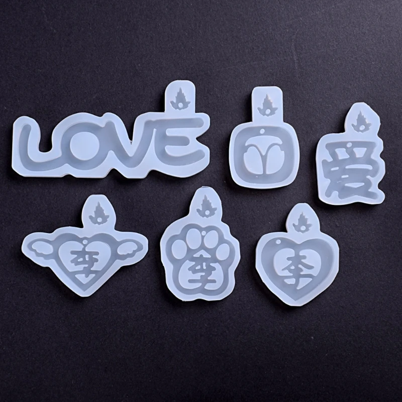 

26Pcs Chinese Pendant Keychain Mold Chinese Surname Resin Casting Mold Chinese Characters Epoxy Resin Mold Craft Tools